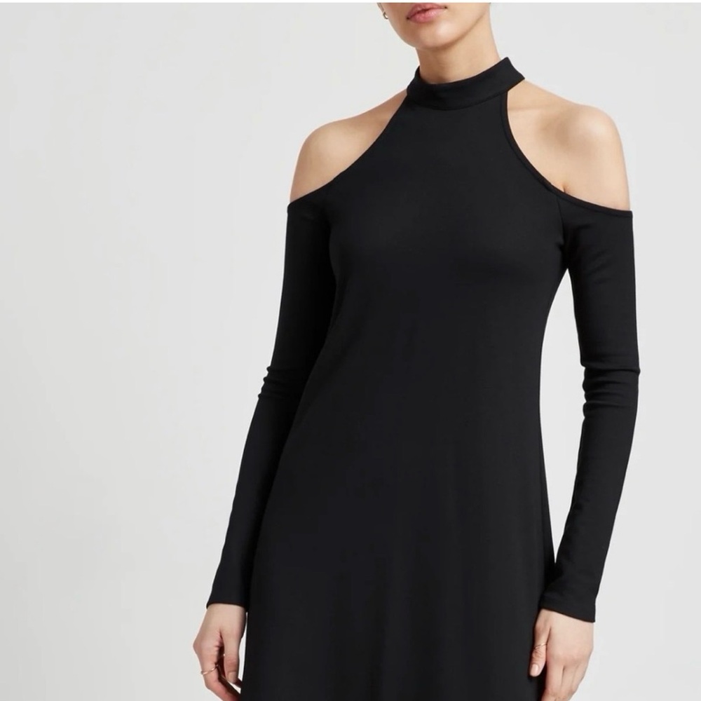 Marcella NYC-Kalene Black Cold Shoulder Dress-Size Medium-NWOT